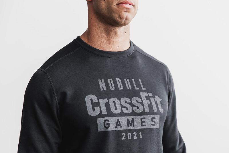 Men's Nobull Crossfit Games Crew Hoodie Black | SG I2515L